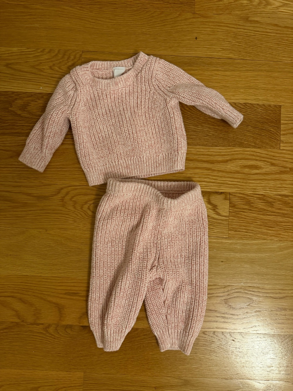 GAP Kids Knit Crewneck & Pants Set - Light Pink